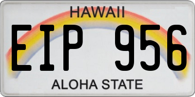 HI license plate EIP956