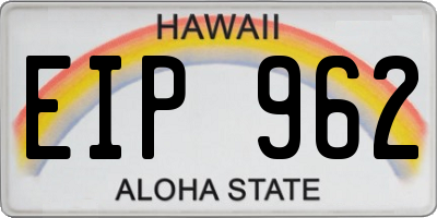 HI license plate EIP962
