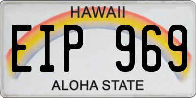 HI license plate EIP969