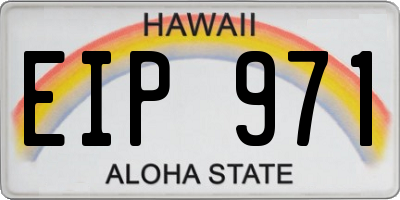 HI license plate EIP971