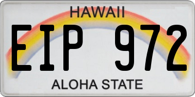 HI license plate EIP972