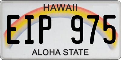 HI license plate EIP975