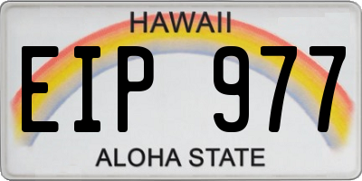 HI license plate EIP977