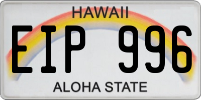 HI license plate EIP996