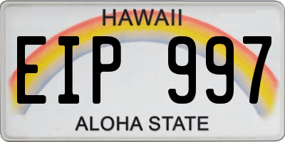 HI license plate EIP997