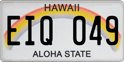 HI license plate EIQ049