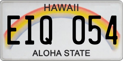 HI license plate EIQ054