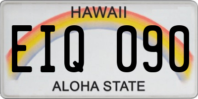 HI license plate EIQ090
