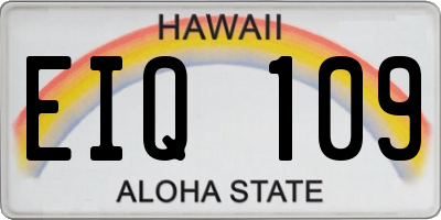 HI license plate EIQ109