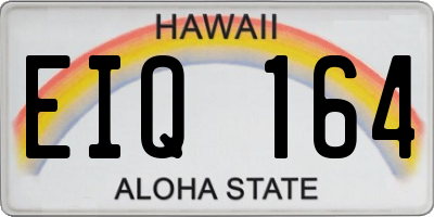 HI license plate EIQ164