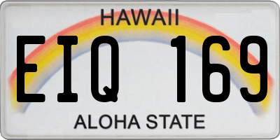 HI license plate EIQ169