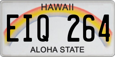 HI license plate EIQ264