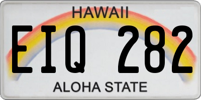 HI license plate EIQ282