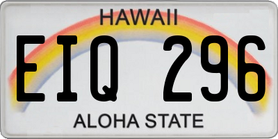 HI license plate EIQ296