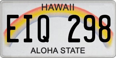 HI license plate EIQ298