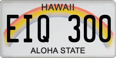 HI license plate EIQ300