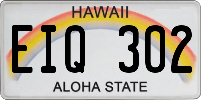 HI license plate EIQ302