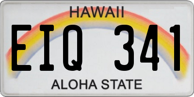 HI license plate EIQ341