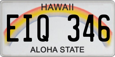 HI license plate EIQ346