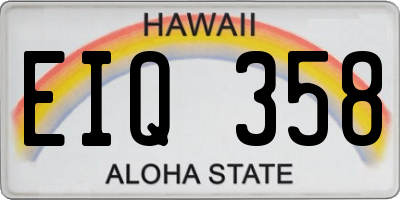 HI license plate EIQ358