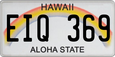HI license plate EIQ369