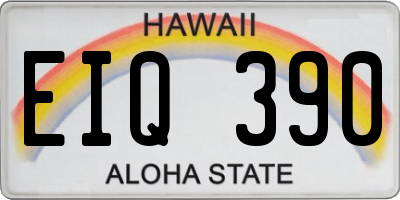 HI license plate EIQ390