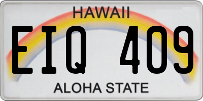 HI license plate EIQ409