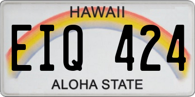 HI license plate EIQ424