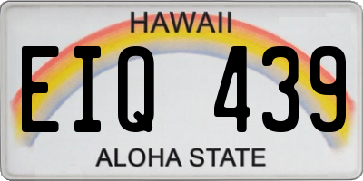HI license plate EIQ439