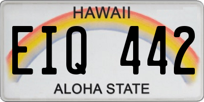 HI license plate EIQ442
