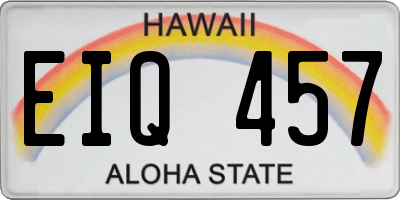 HI license plate EIQ457