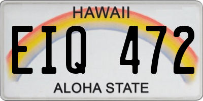 HI license plate EIQ472