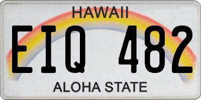 HI license plate EIQ482