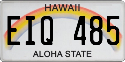 HI license plate EIQ485