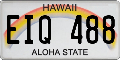 HI license plate EIQ488
