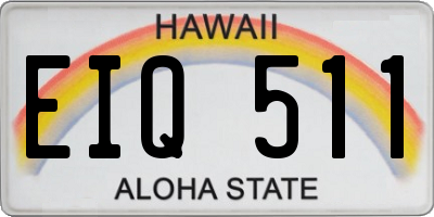 HI license plate EIQ511