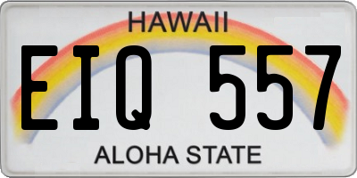 HI license plate EIQ557