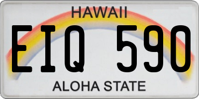 HI license plate EIQ590