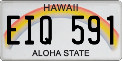 HI license plate EIQ591