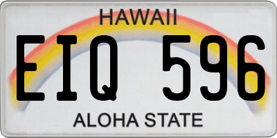 HI license plate EIQ596