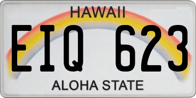 HI license plate EIQ623