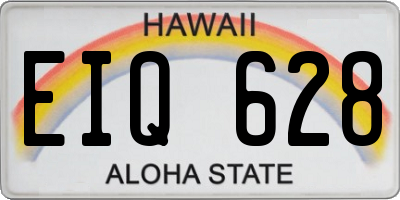 HI license plate EIQ628