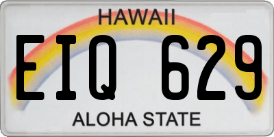 HI license plate EIQ629