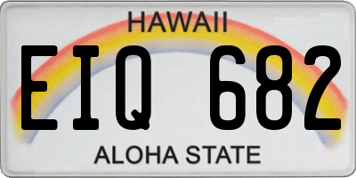 HI license plate EIQ682
