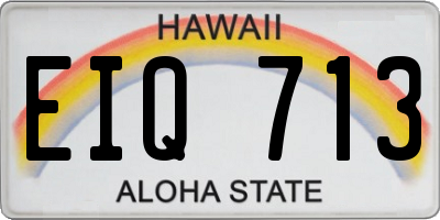 HI license plate EIQ713