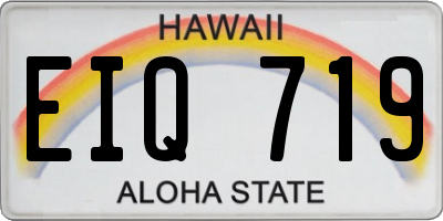 HI license plate EIQ719