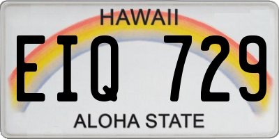 HI license plate EIQ729