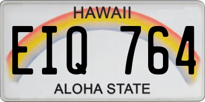 HI license plate EIQ764