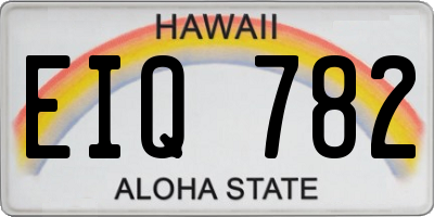 HI license plate EIQ782