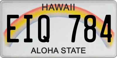 HI license plate EIQ784